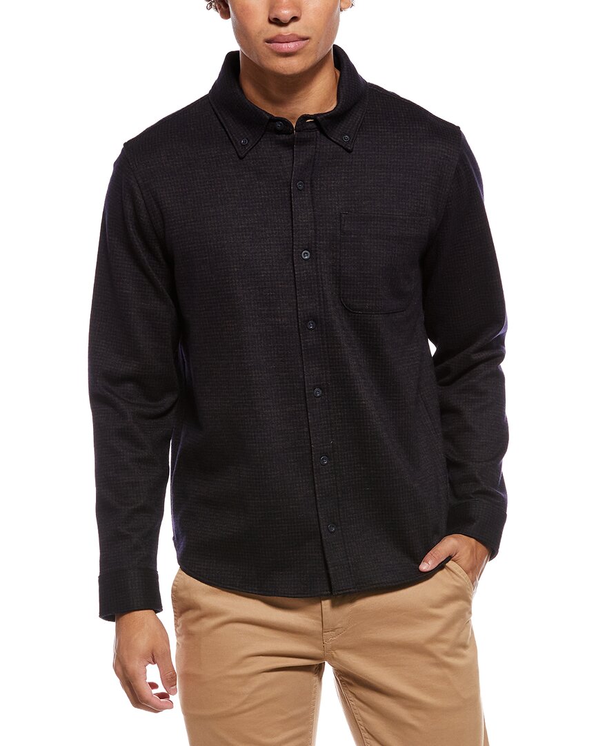 Camisa de mezcla de lana a cuadros
