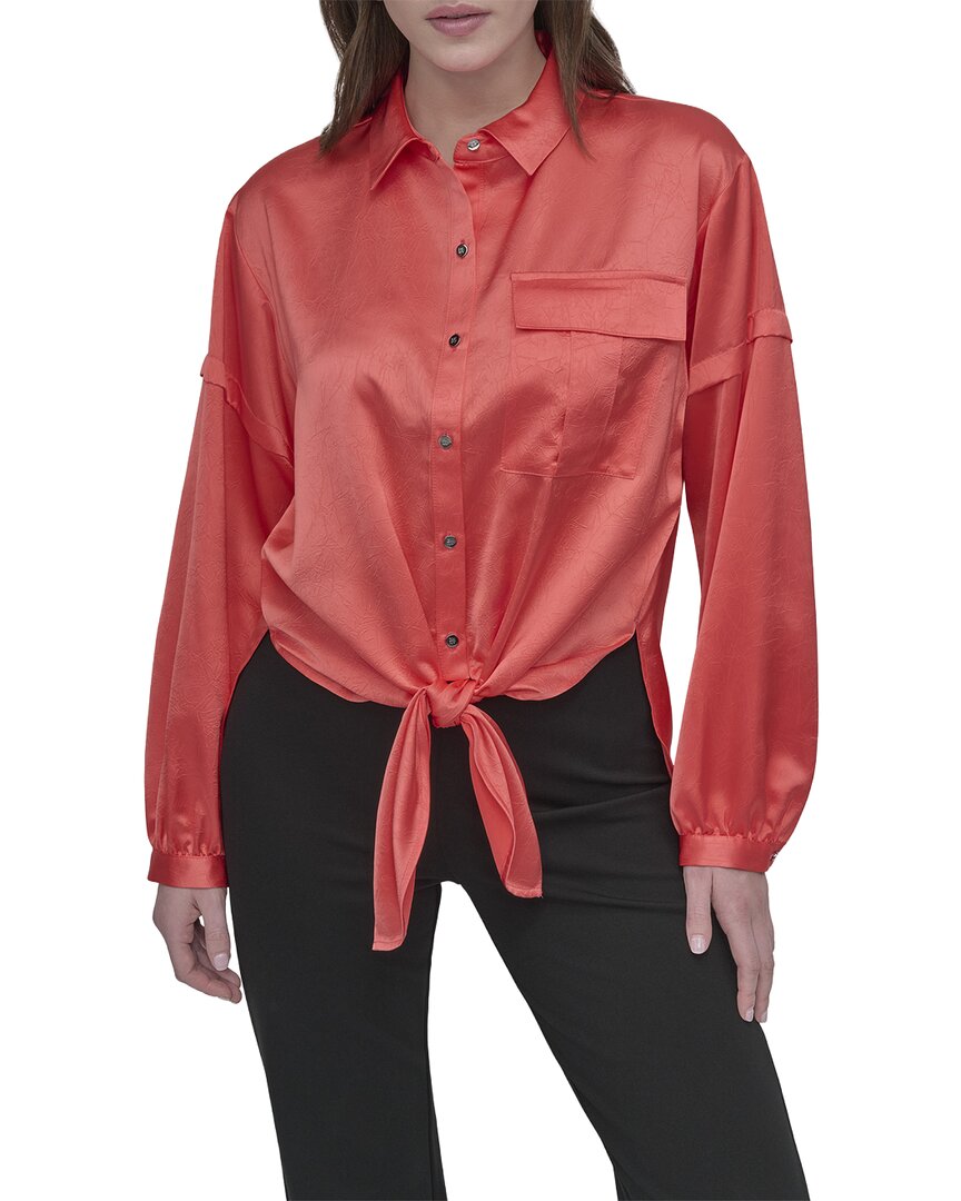 DKNY Top con Lazo Frontal