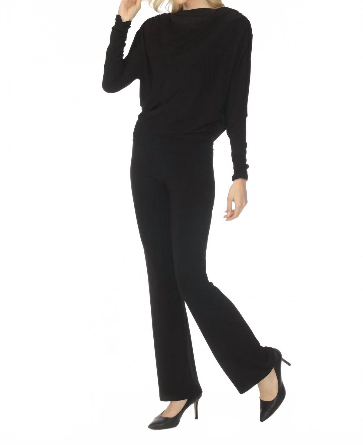 Top de manga larga color negro