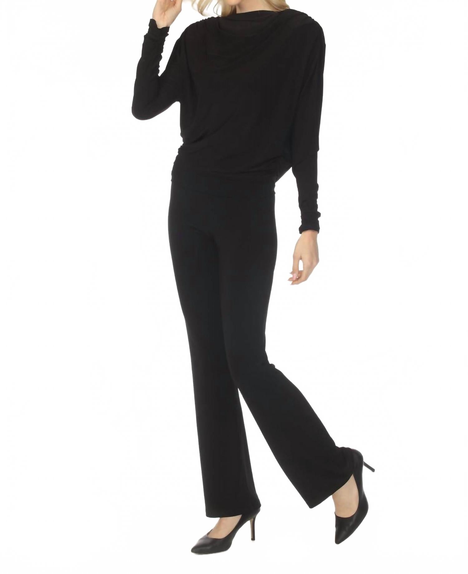 Top de manga larga color negro
