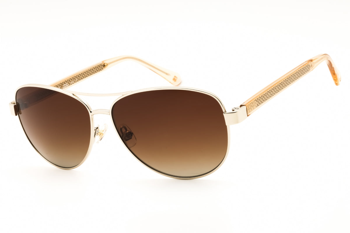 Gafas con lentes polarizados color café y dorado