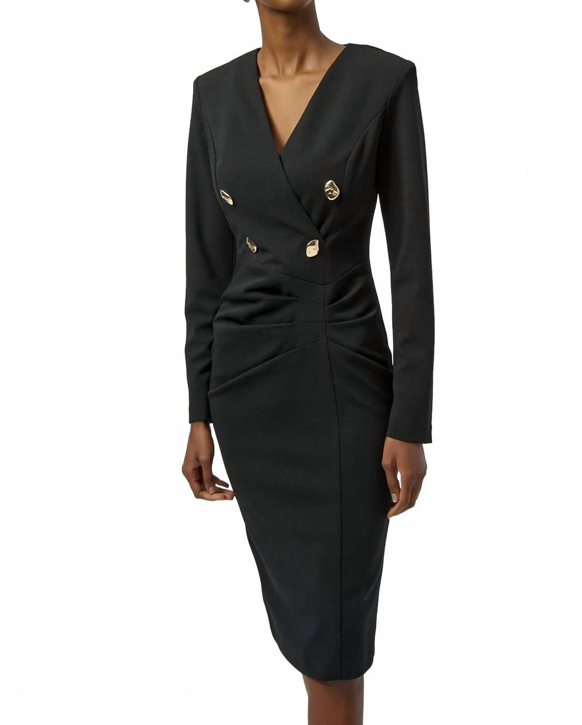 Vestido midi color negro