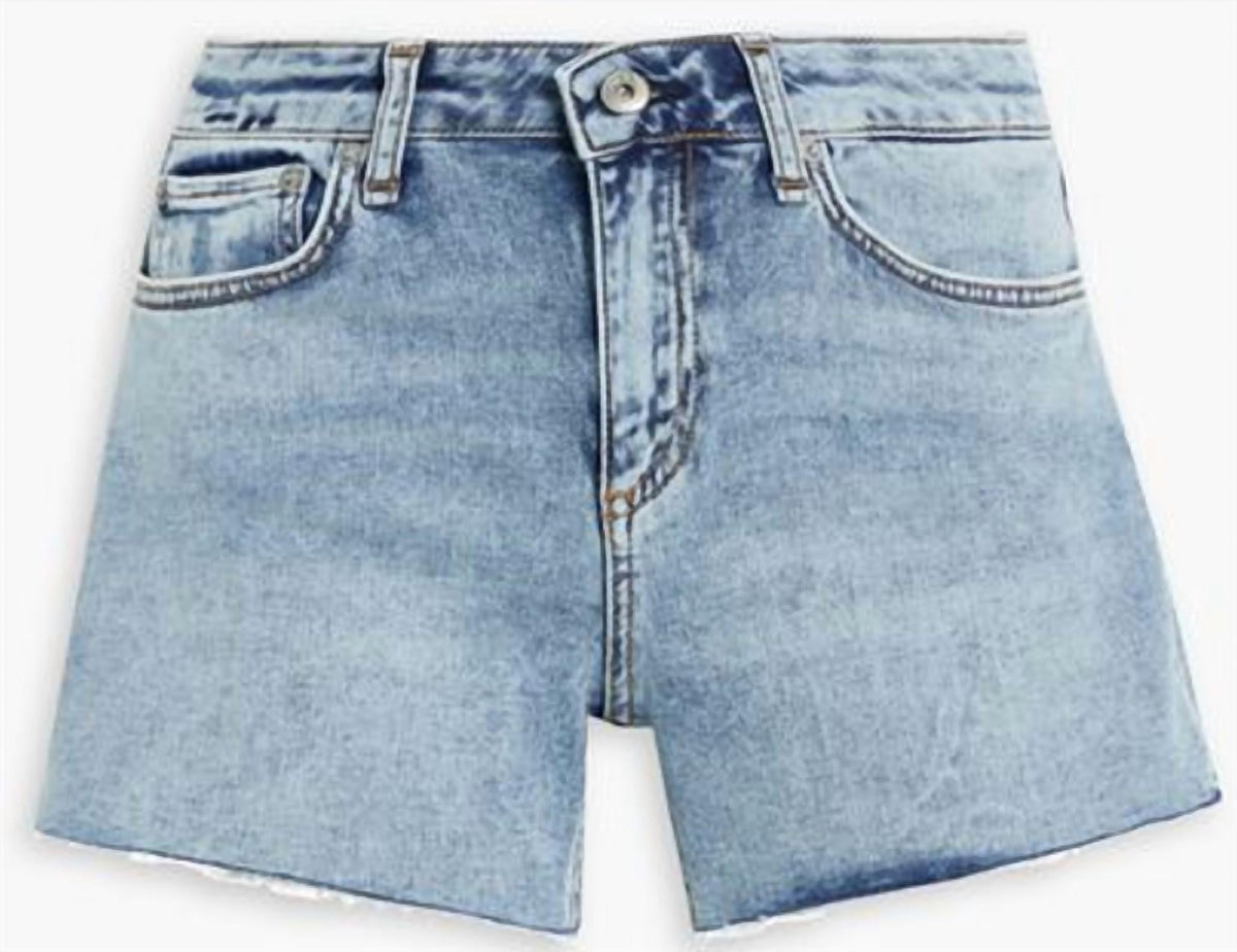 Short de mezclilla de tiro alto color azul