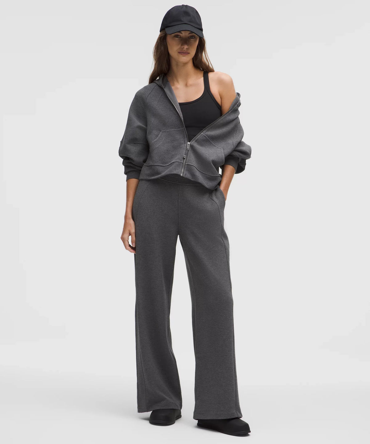 Pantalón de pierna ancha de tiro medio