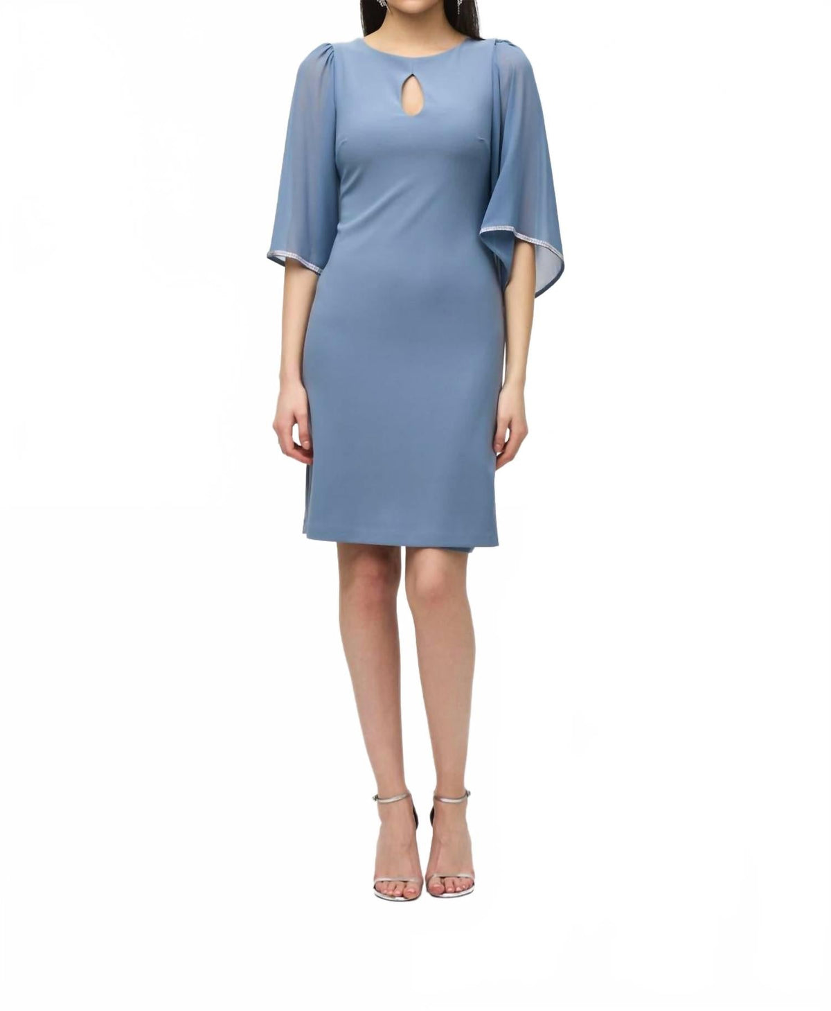 Vestido de gasa color azul