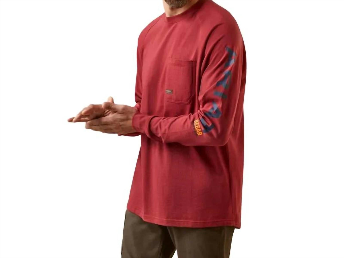 Camisa de algodón con estampado color rojo