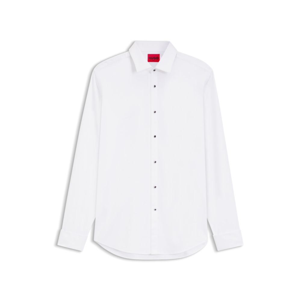 Camisa de algodón de corte ajustado
