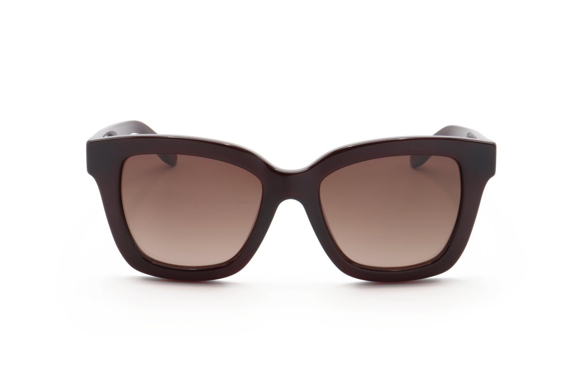 Gafas color café y rojo