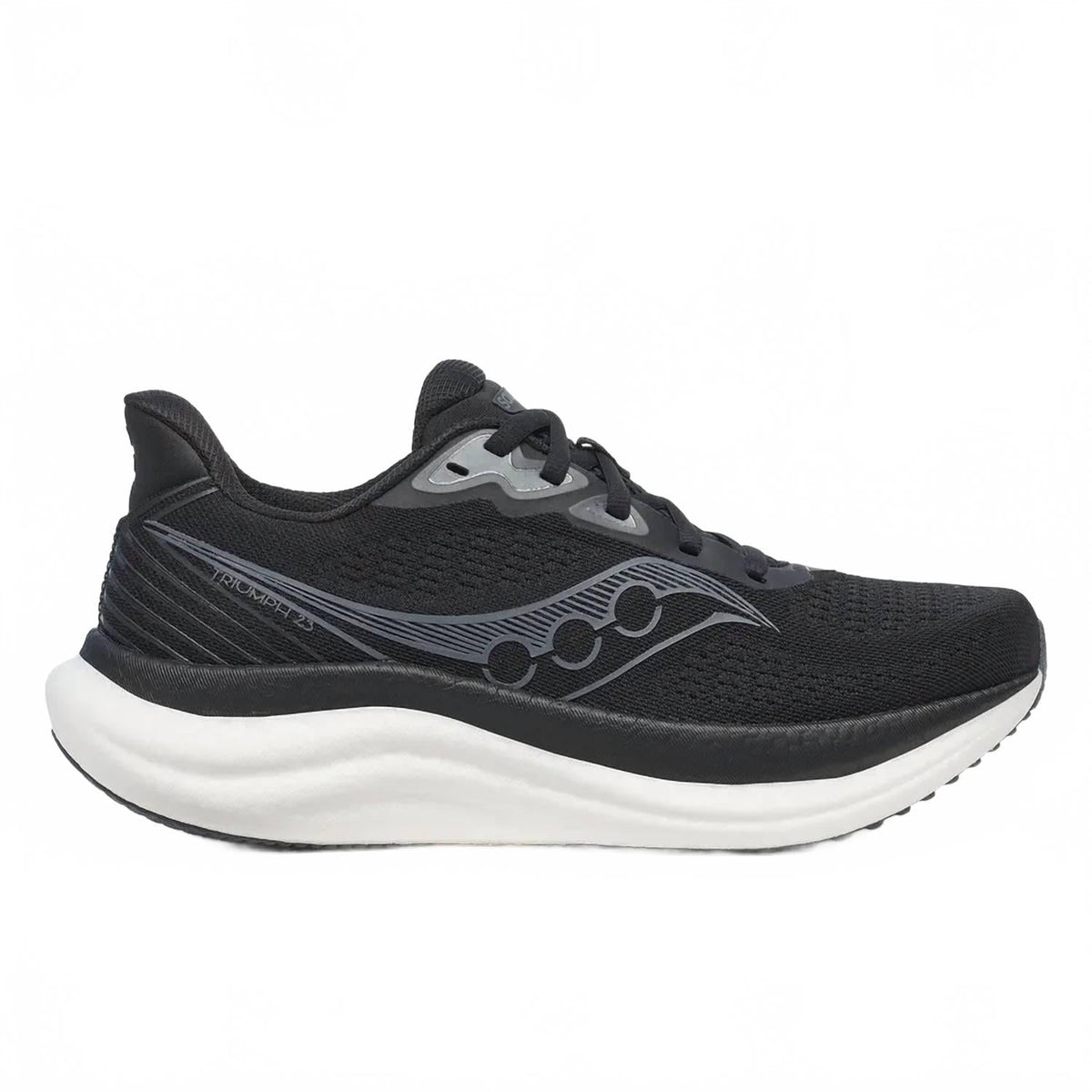 Tenis para correr de mujer color negro y blanco
