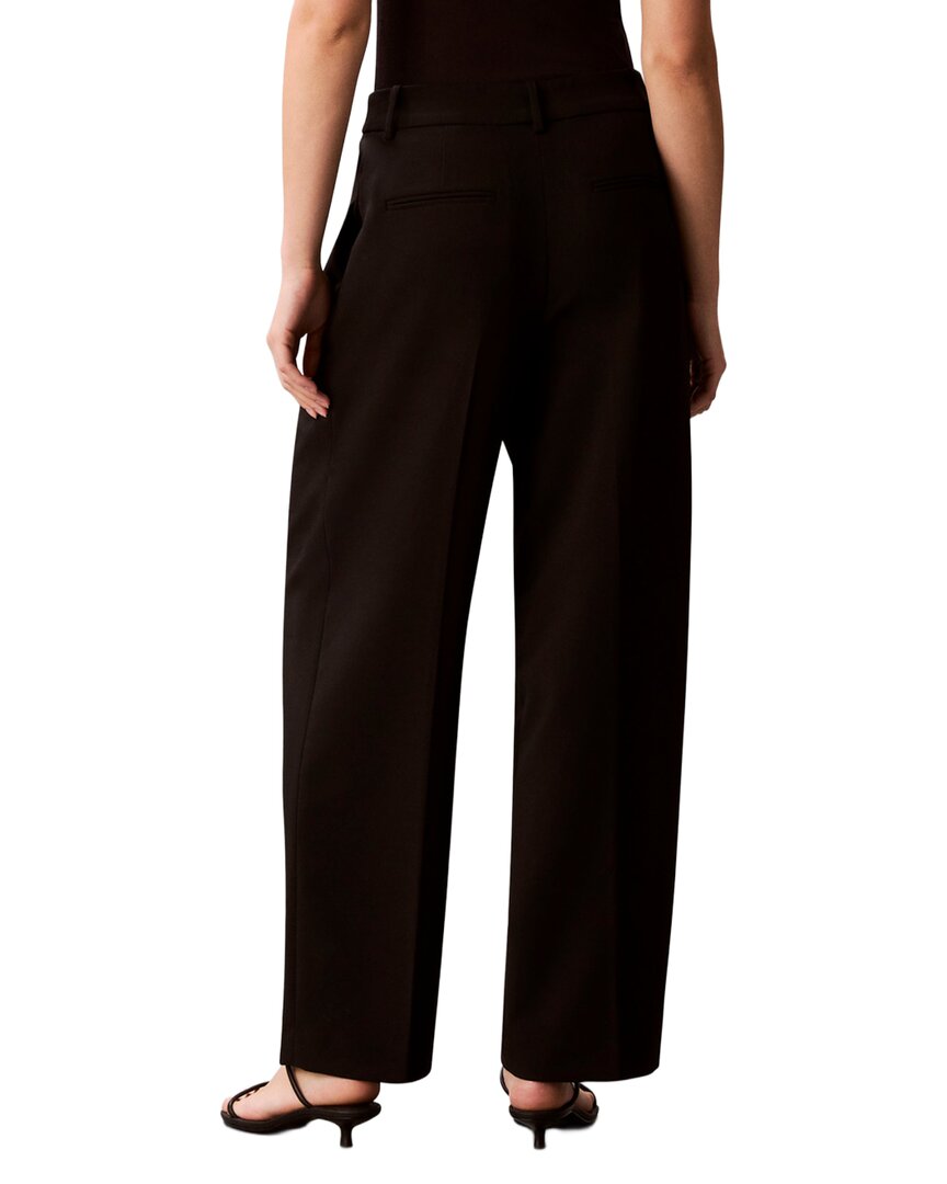 Calvin Klein Pantalón Plisado Pierna Ancha Elástico Suave