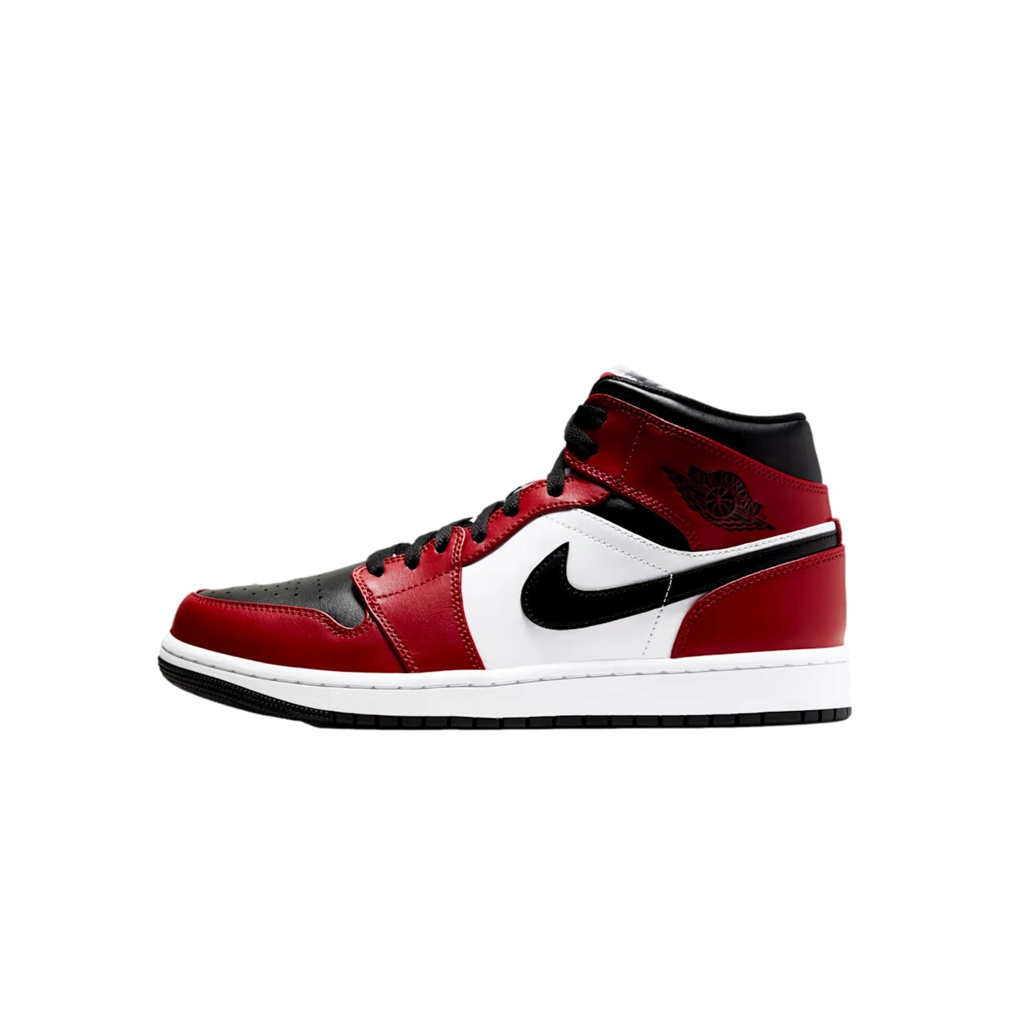 Nike Air Jordan 1 Mid Black / Gym Red - White 554724-069 Hombre