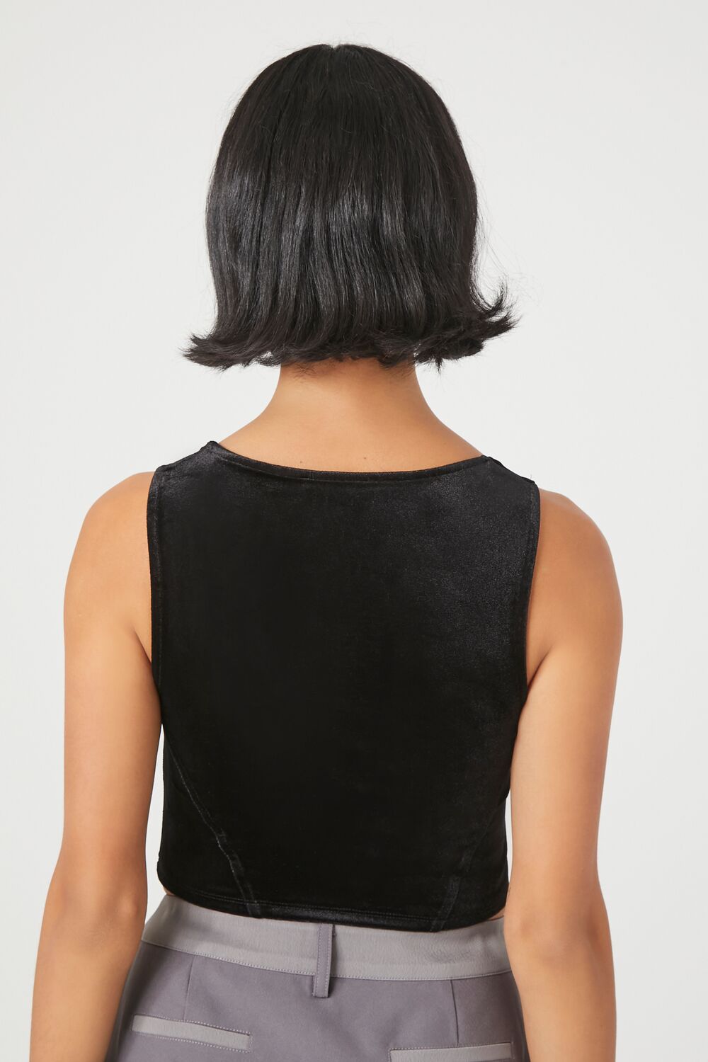 Camiseta sin mangas de terciopelo