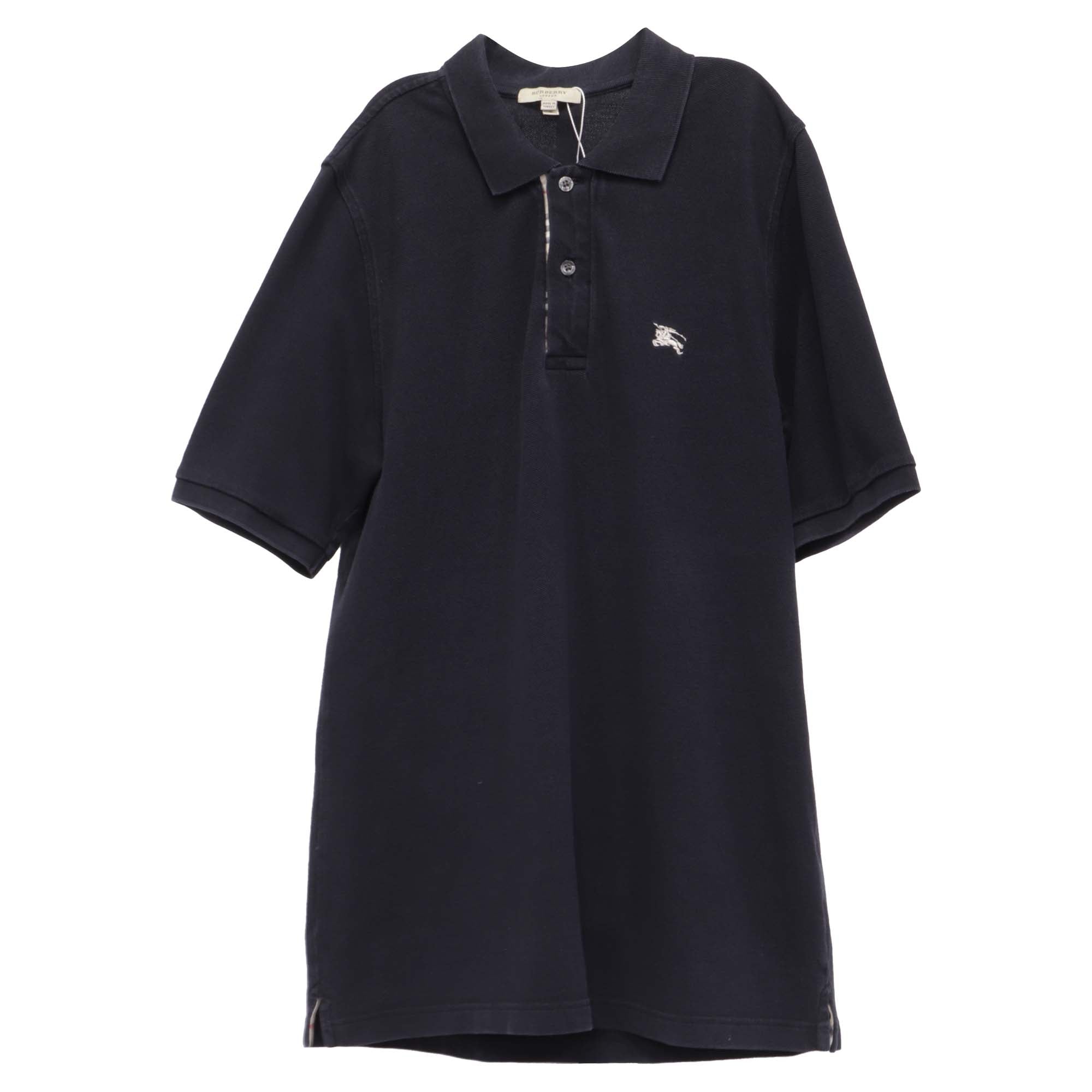 Polo de algodón con bordado color negro