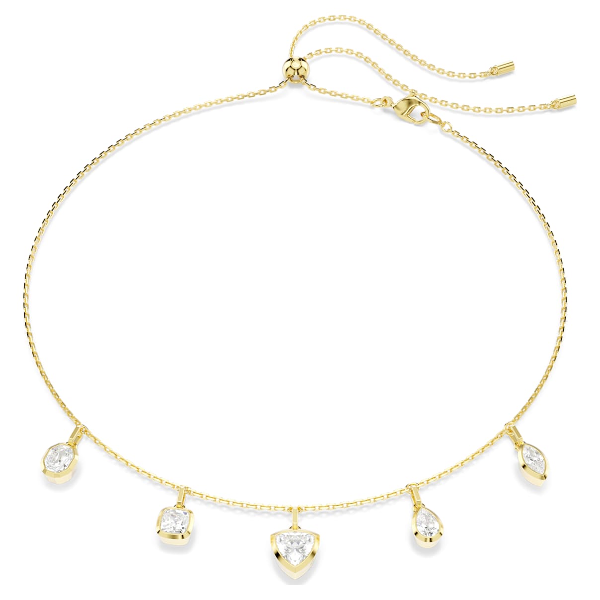 Collar color blanco y dorado
