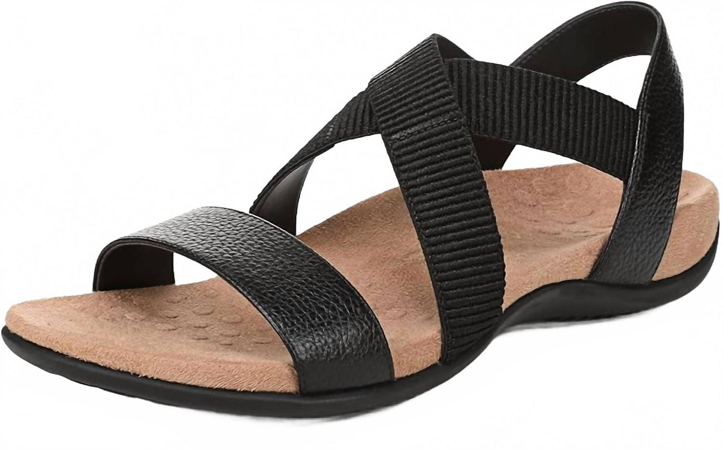 Sandalias de mujer de cuero color negro