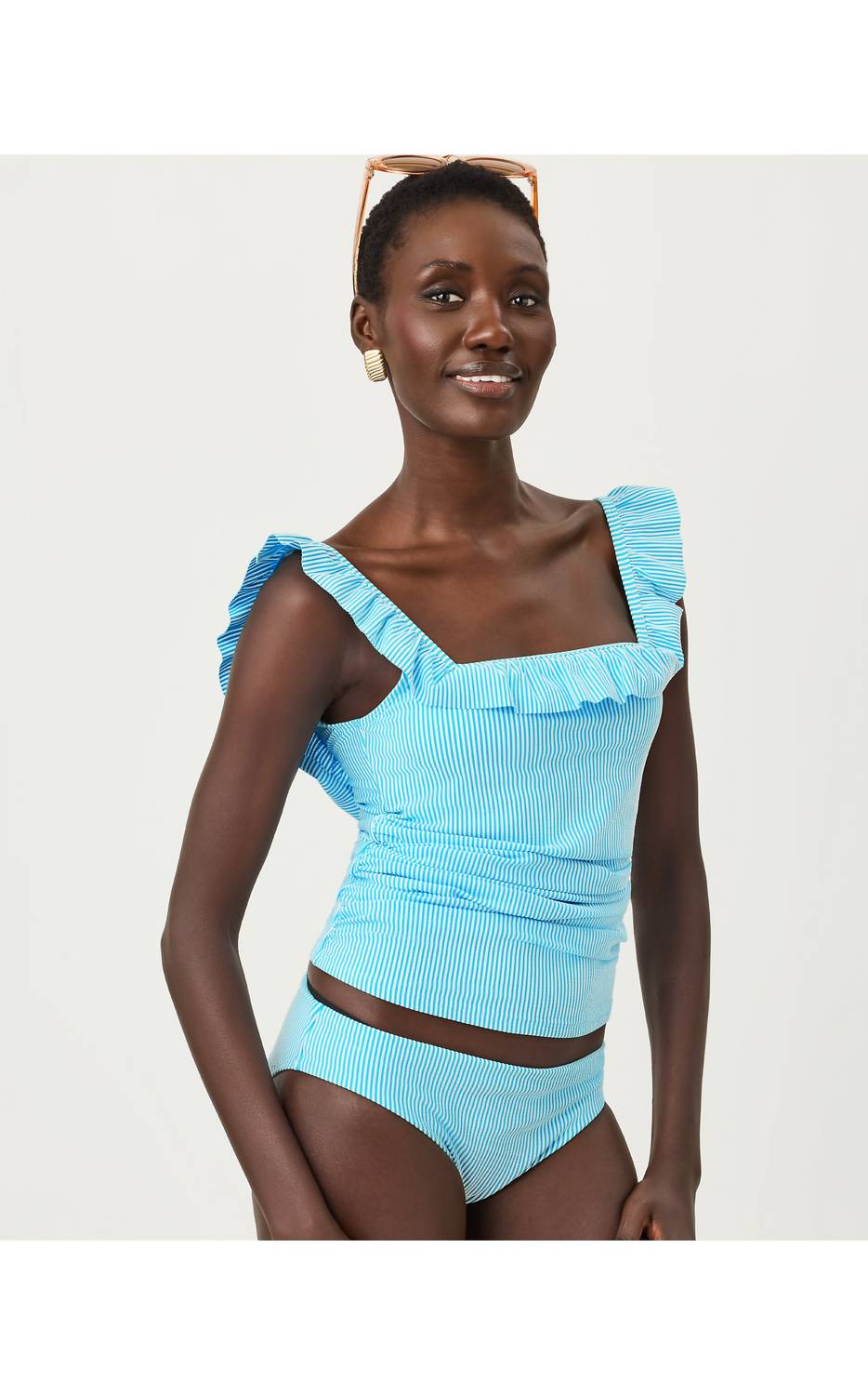 Tankini color azul