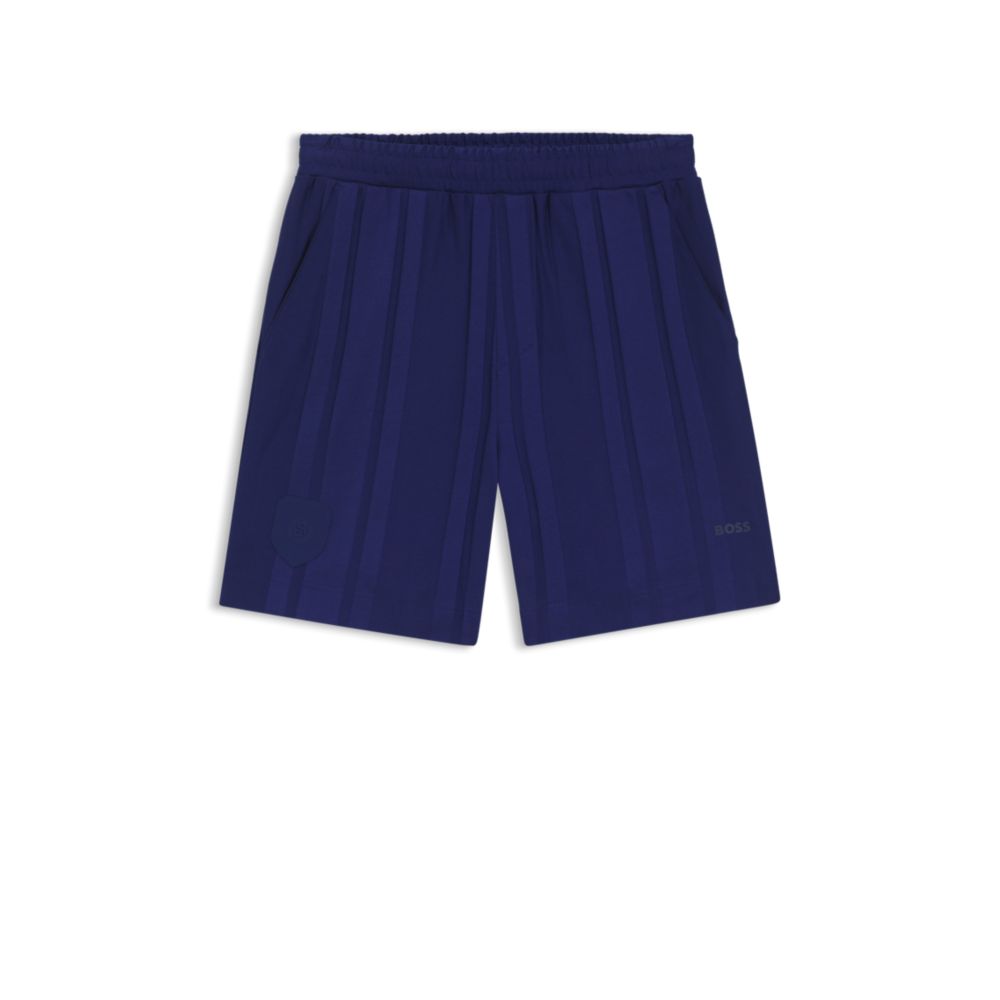 Short de algodón a rayas