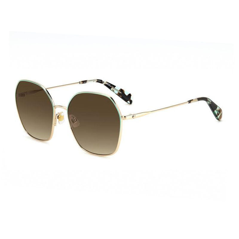 Gafas color azul y café y dorado