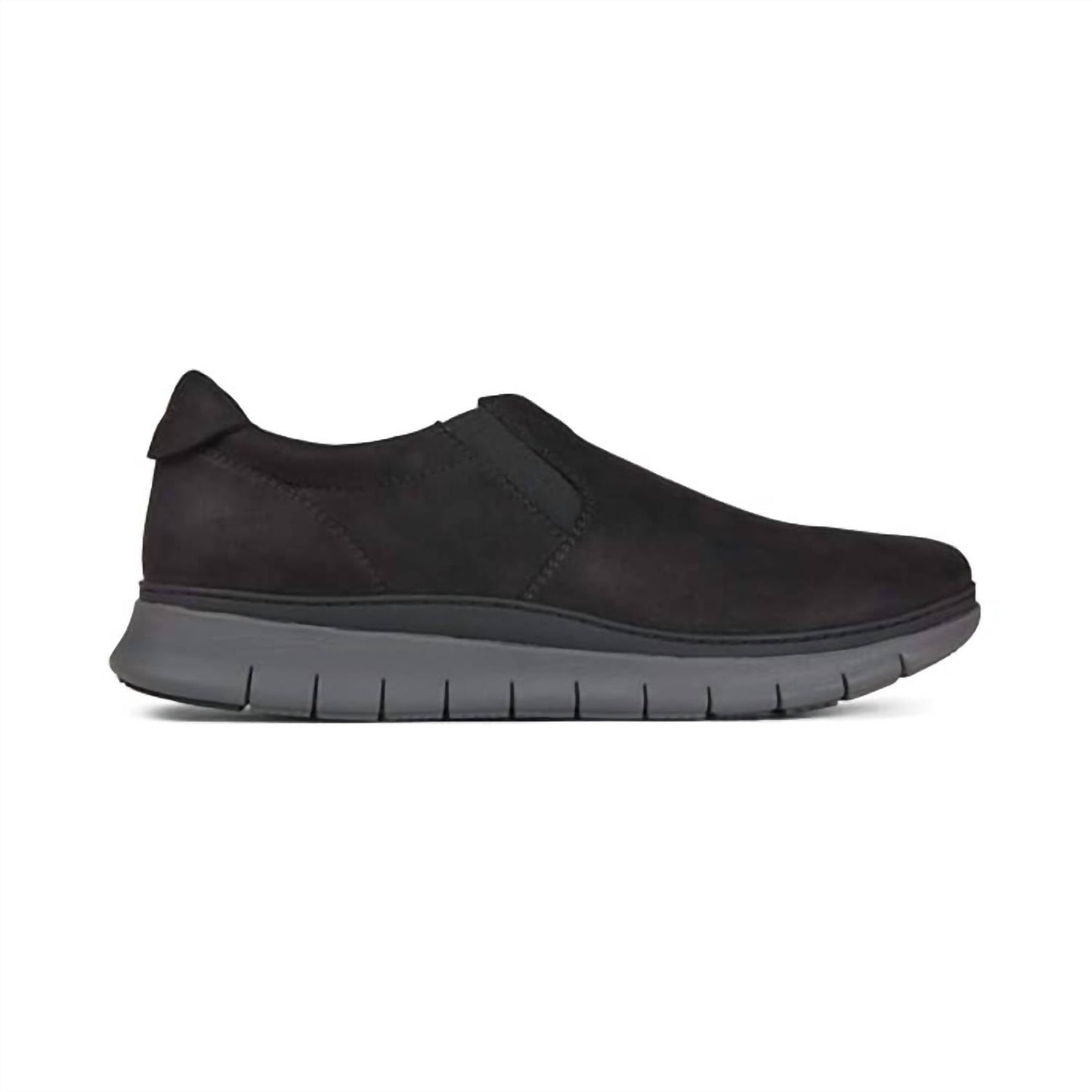 Zapatos de hombre de nobuk sin cordones color negro