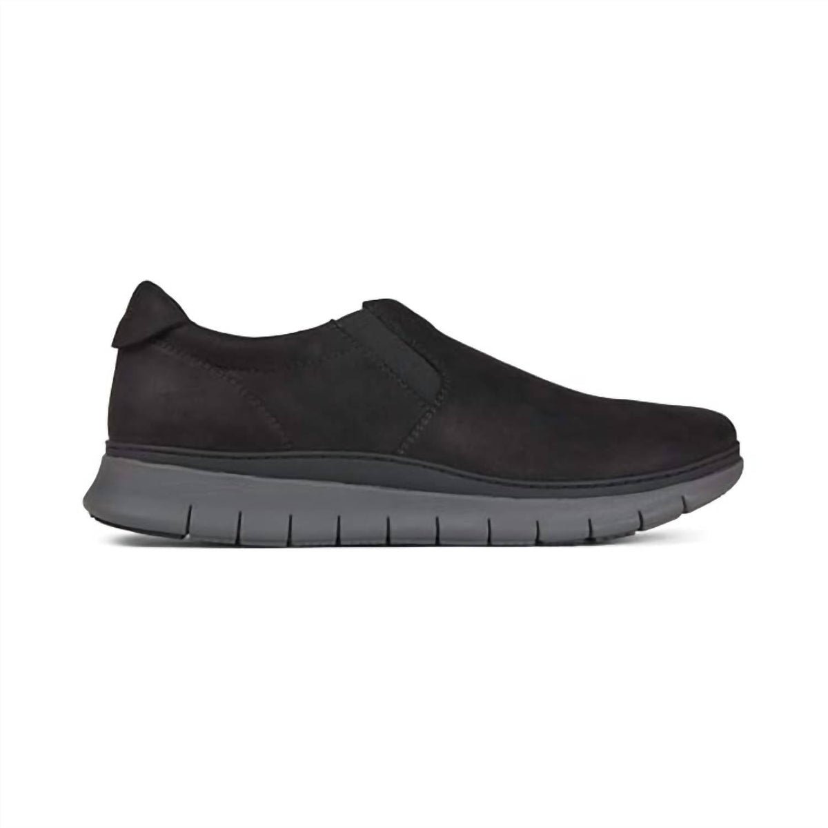 Zapatos de hombre de nobuk sin cordones color negro