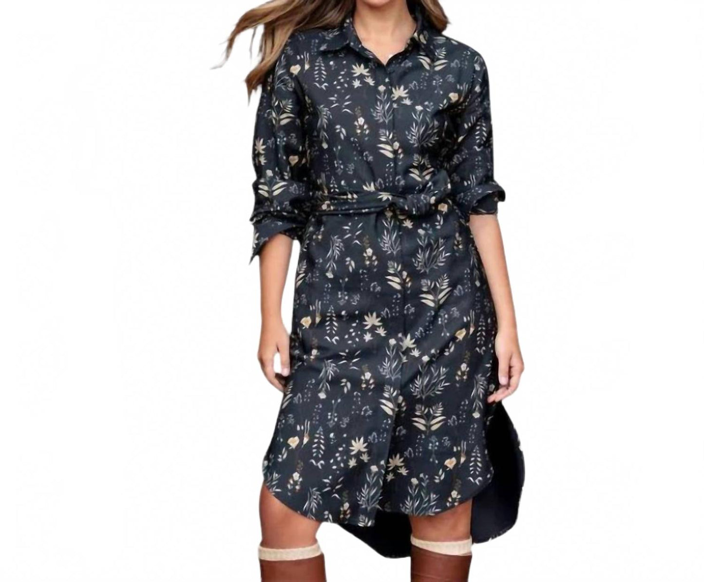 Vestido midi color azul