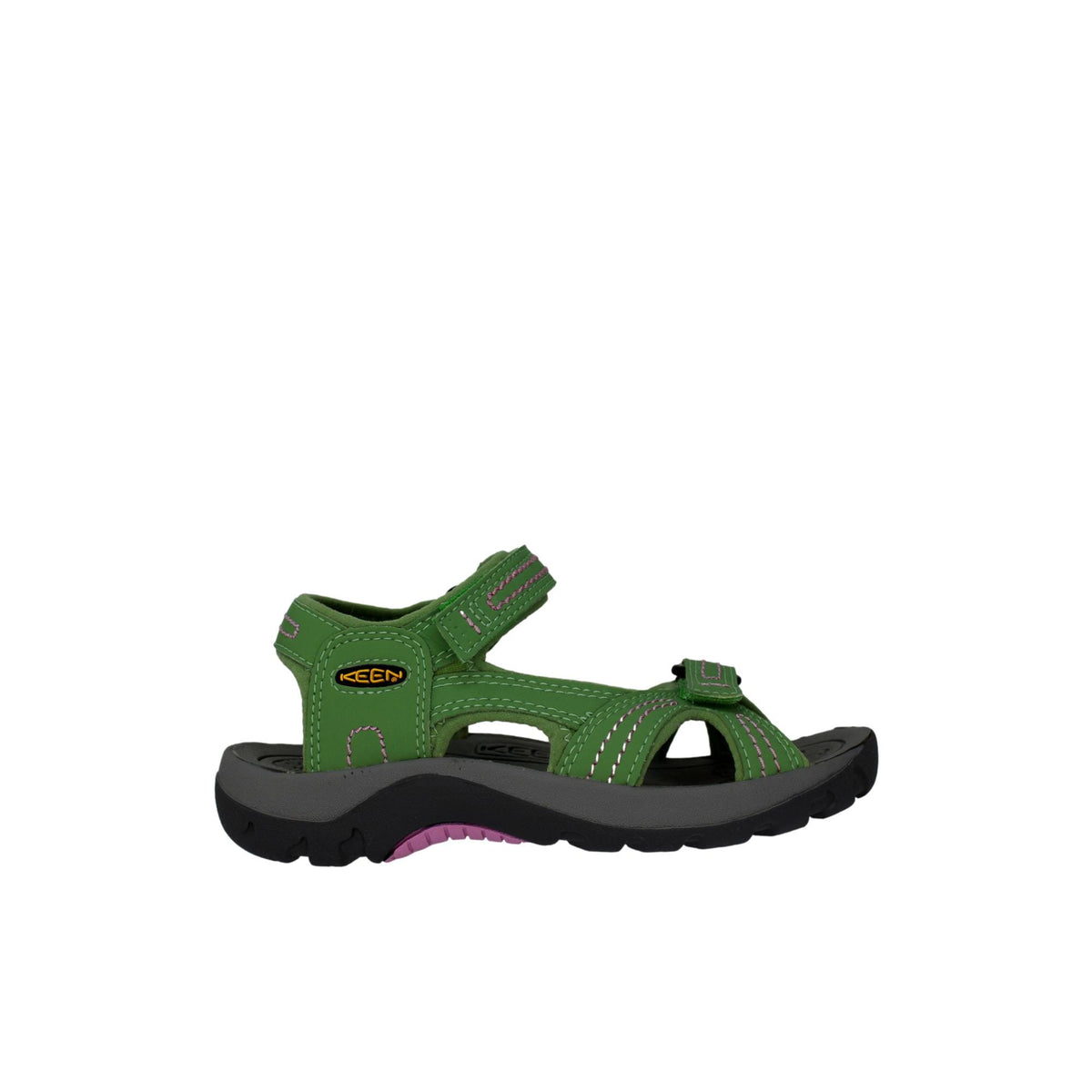 Calzado infantil de gasa color verde y lila
