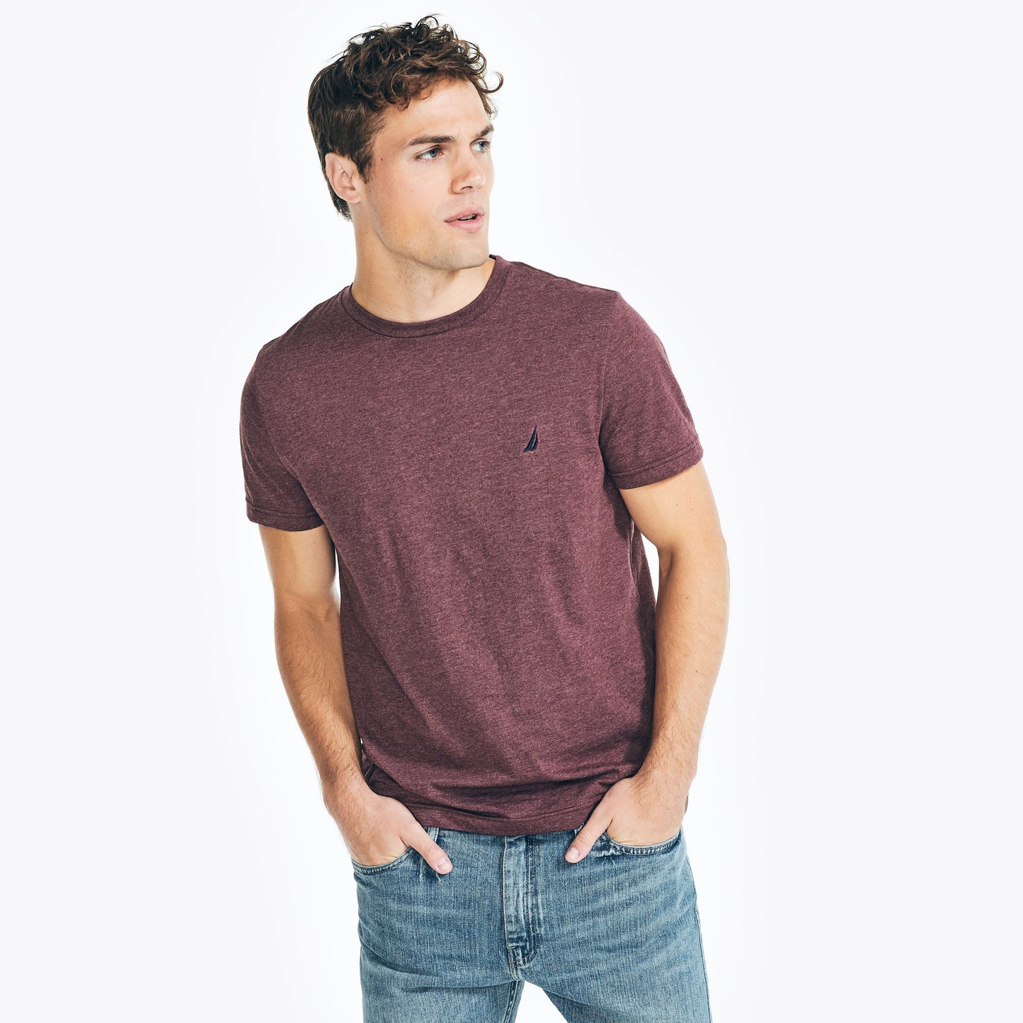 Camiseta de hombre con cuello redondo
