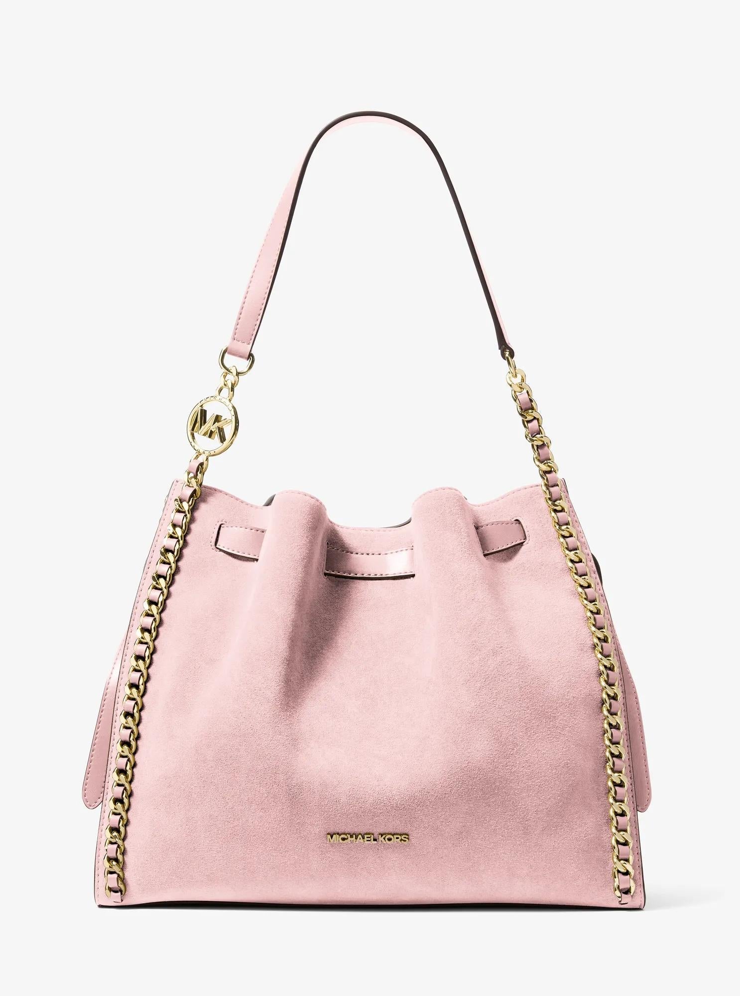 Bolso de hombro de gamuza