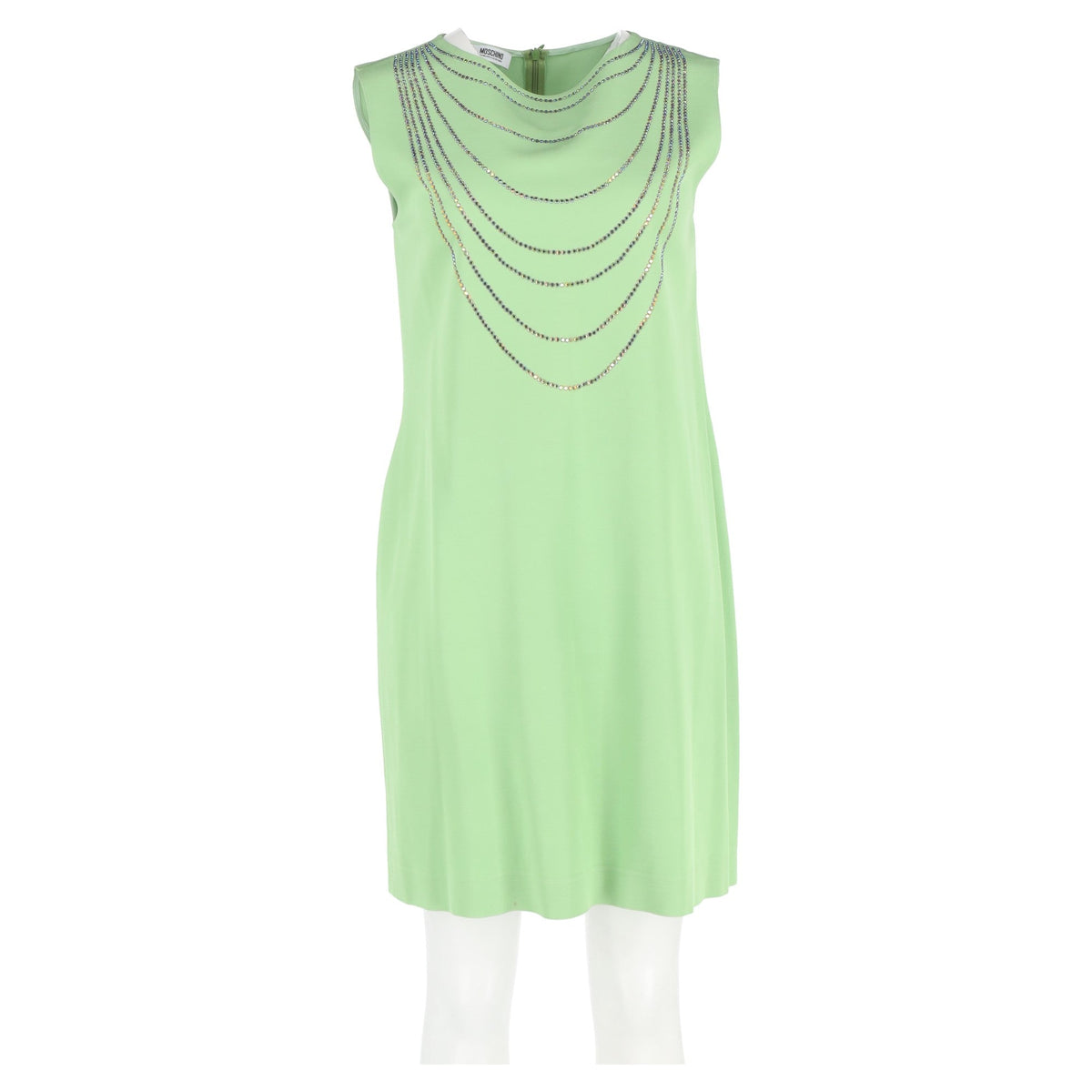 Vestido de seda corto color verde