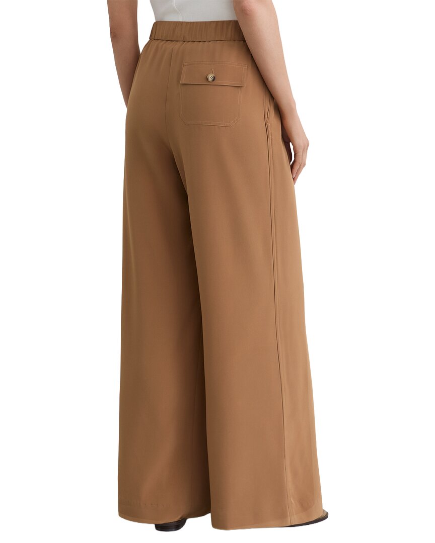 Pantalón de seda de pierna ancha