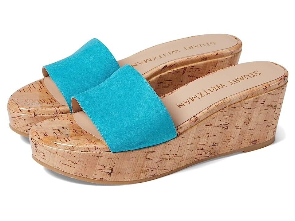 Zapatos de mujer de cuero color azul
