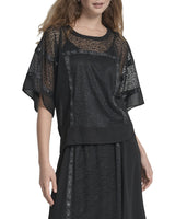DKNY Top con Sobrecapa de Leopardo
