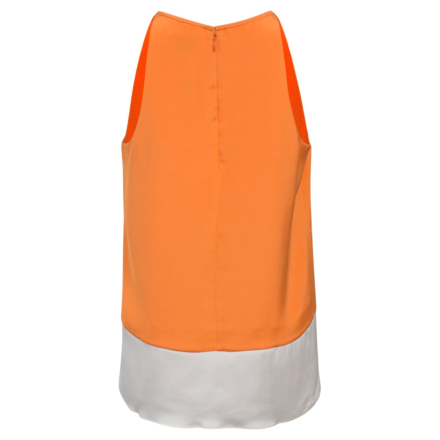 Top de seda color naranja