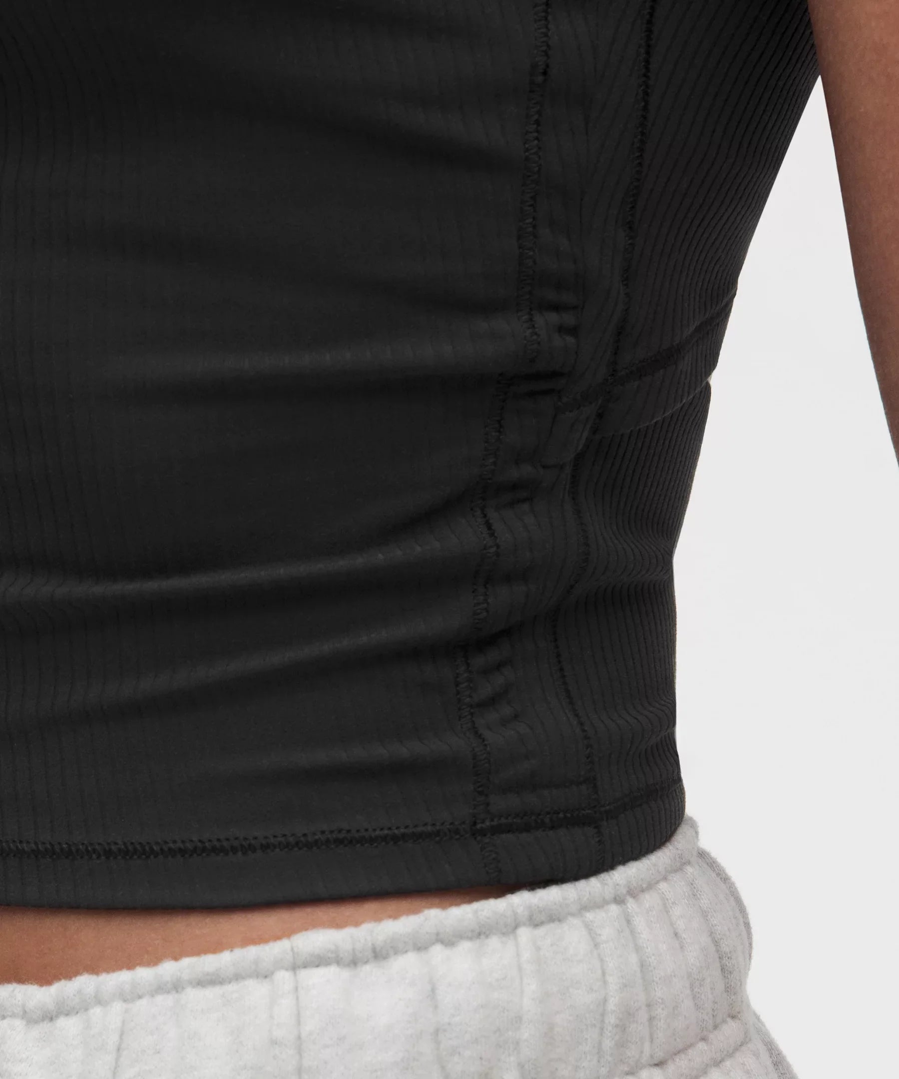 Camisa de manga corta con tejido acanalado