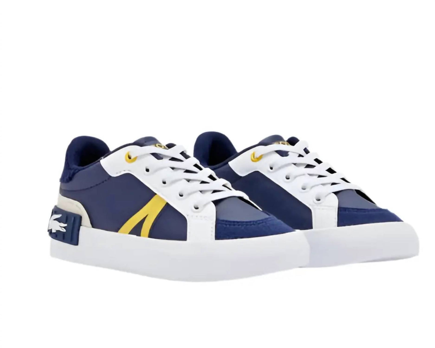 Tenis infantil color azul marino y amarillo