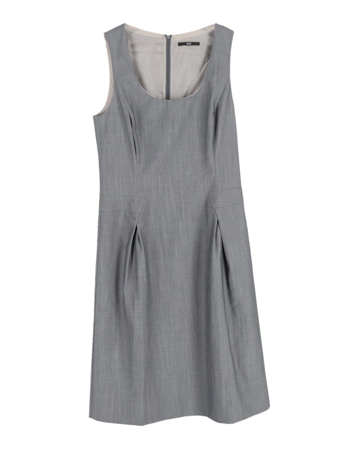 Vestido de lana sin mangas color gris