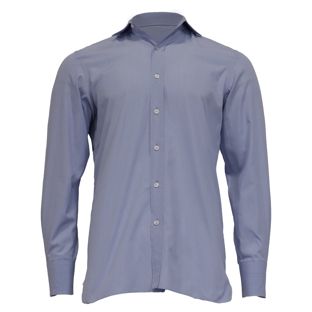 Camisa de algodón color azul claro