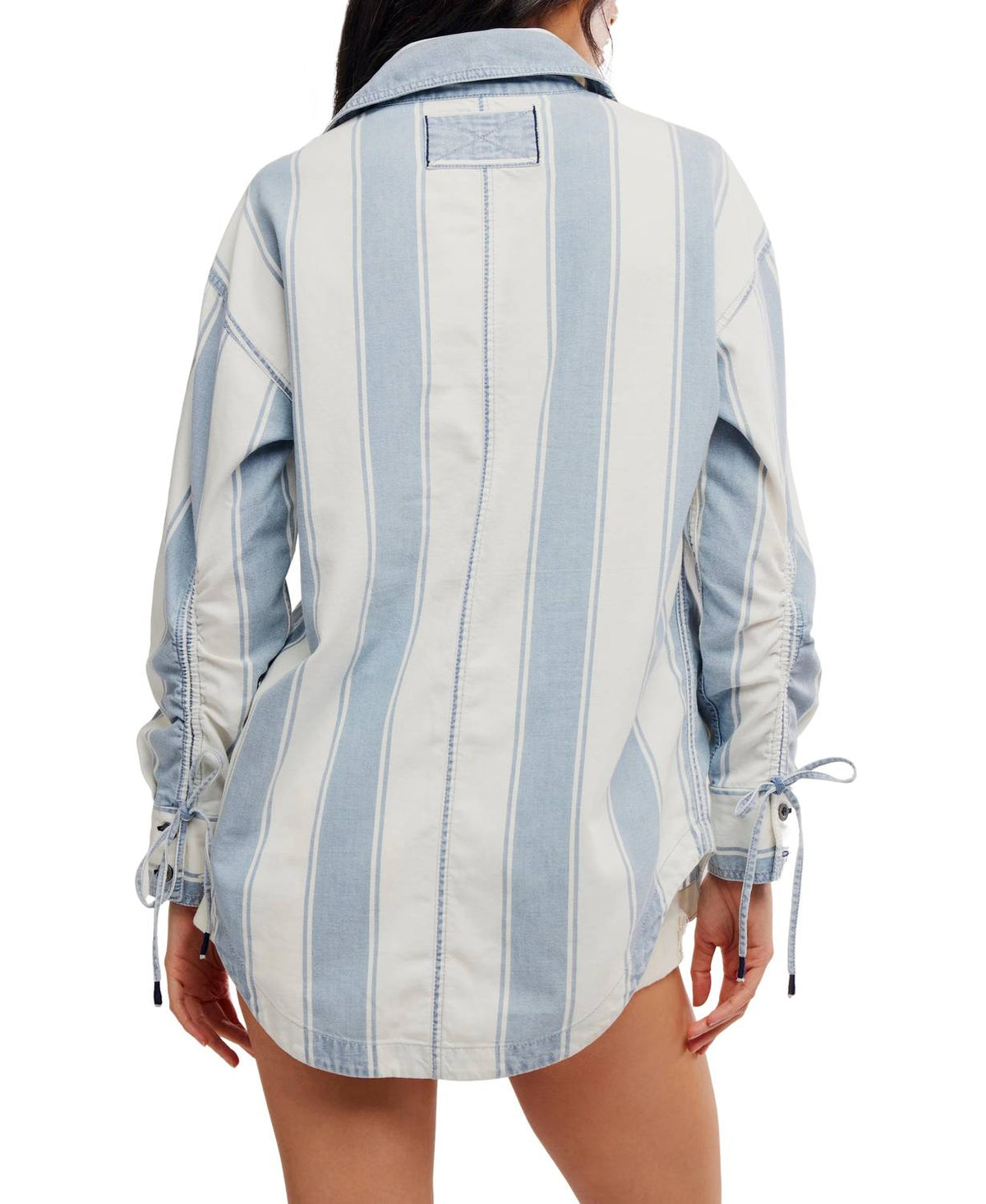 Camisa de mujer a rayas color gris