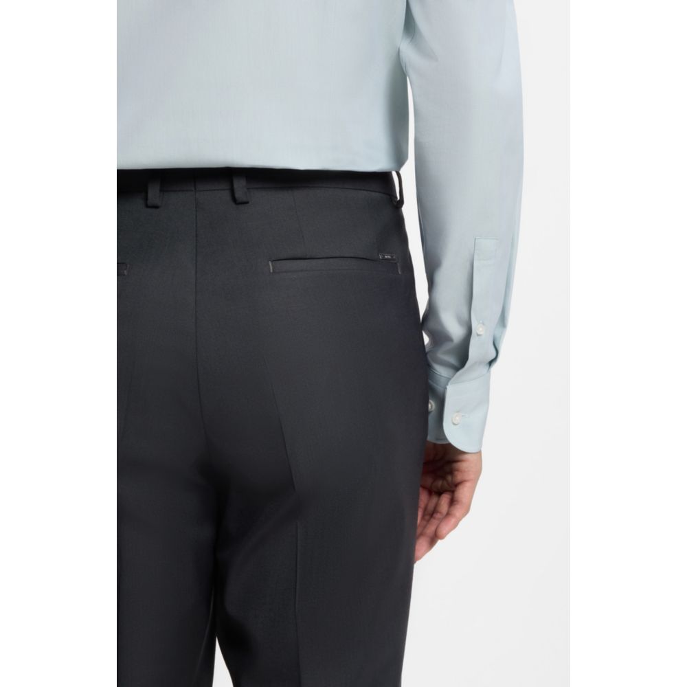 Pantalón de mezcla de lana de corte ajustado