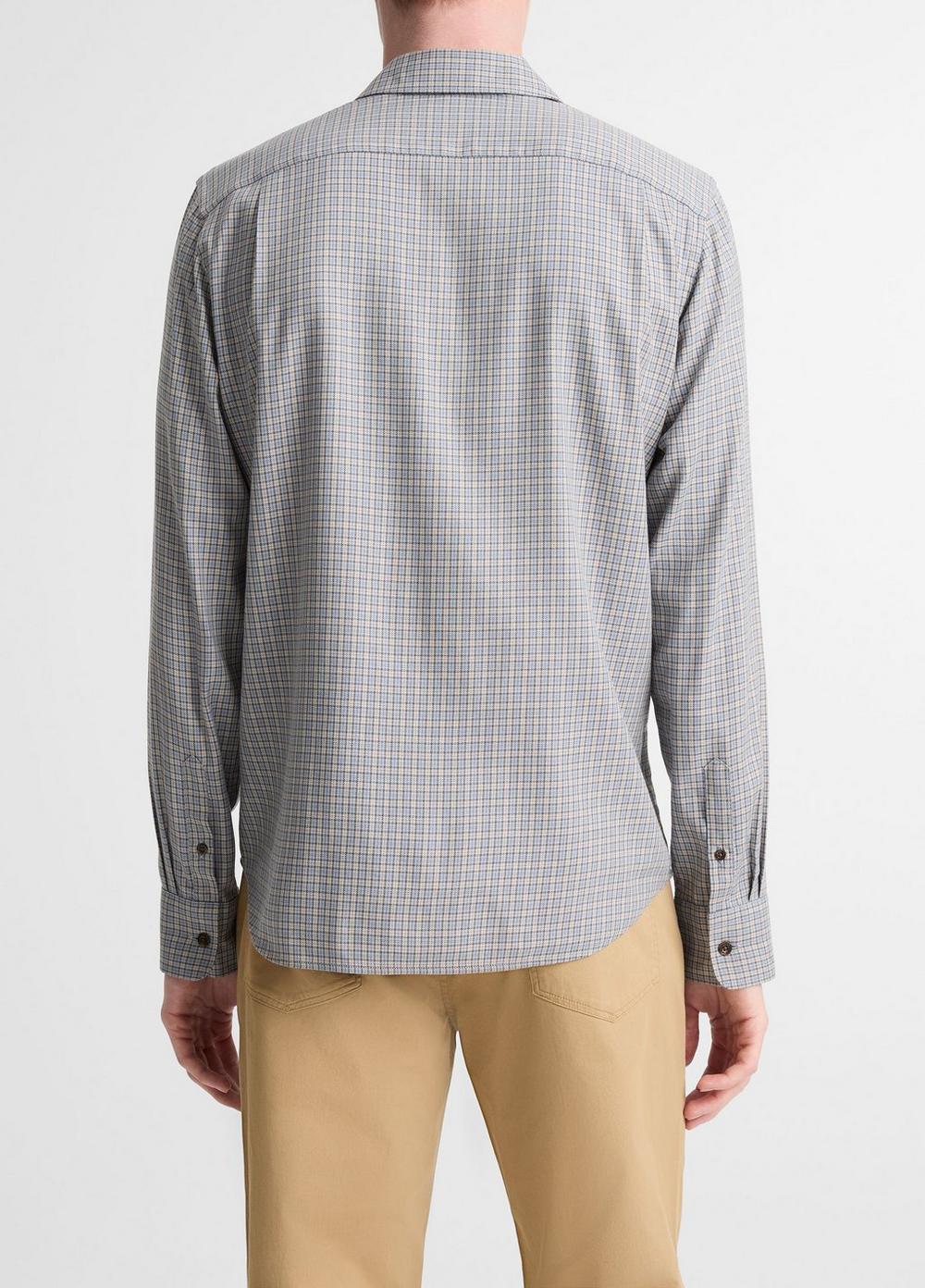 Camisa de mezcla de algodón a cuadros