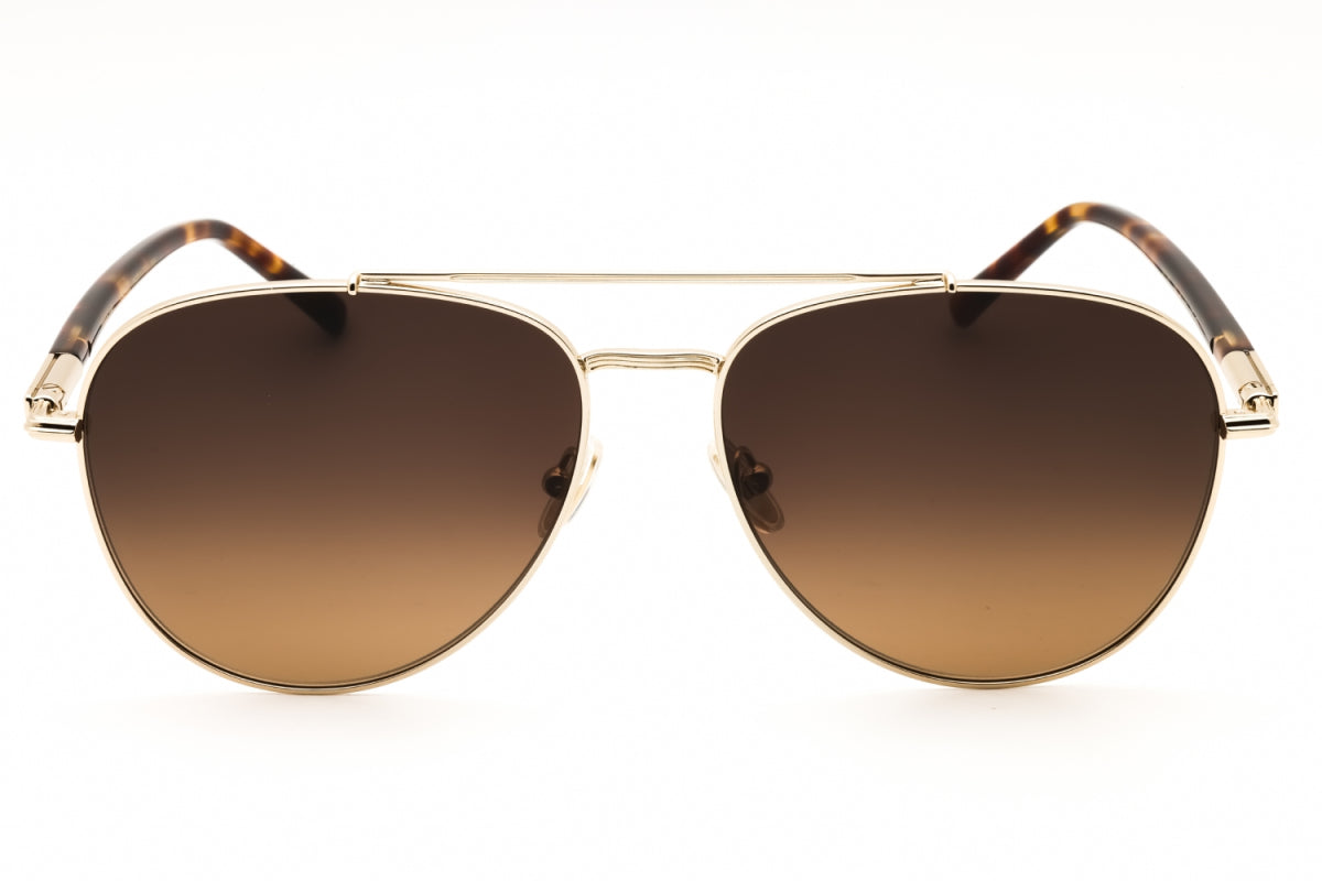Gafas color café y dorado