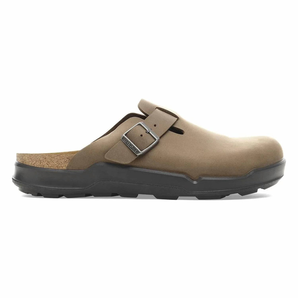 Zuecos unisex de cuero color café