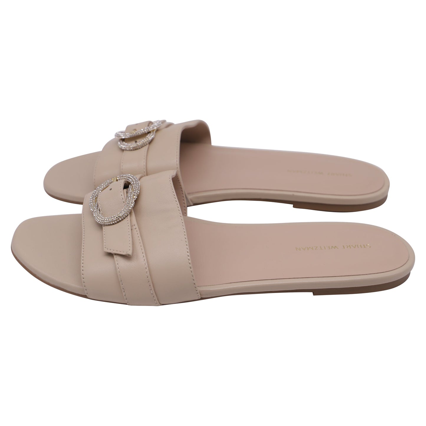 Sandalias de cuero color beige