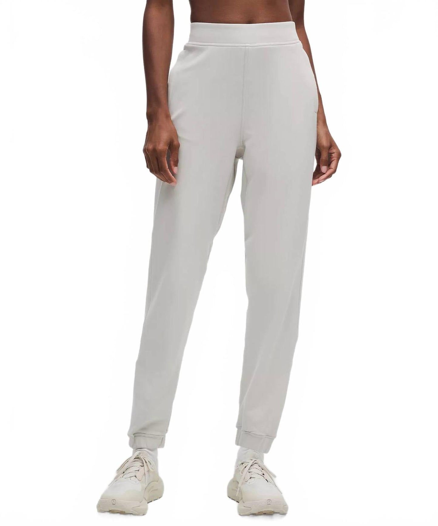 Pantalón deportivo de tiro alto color gris
