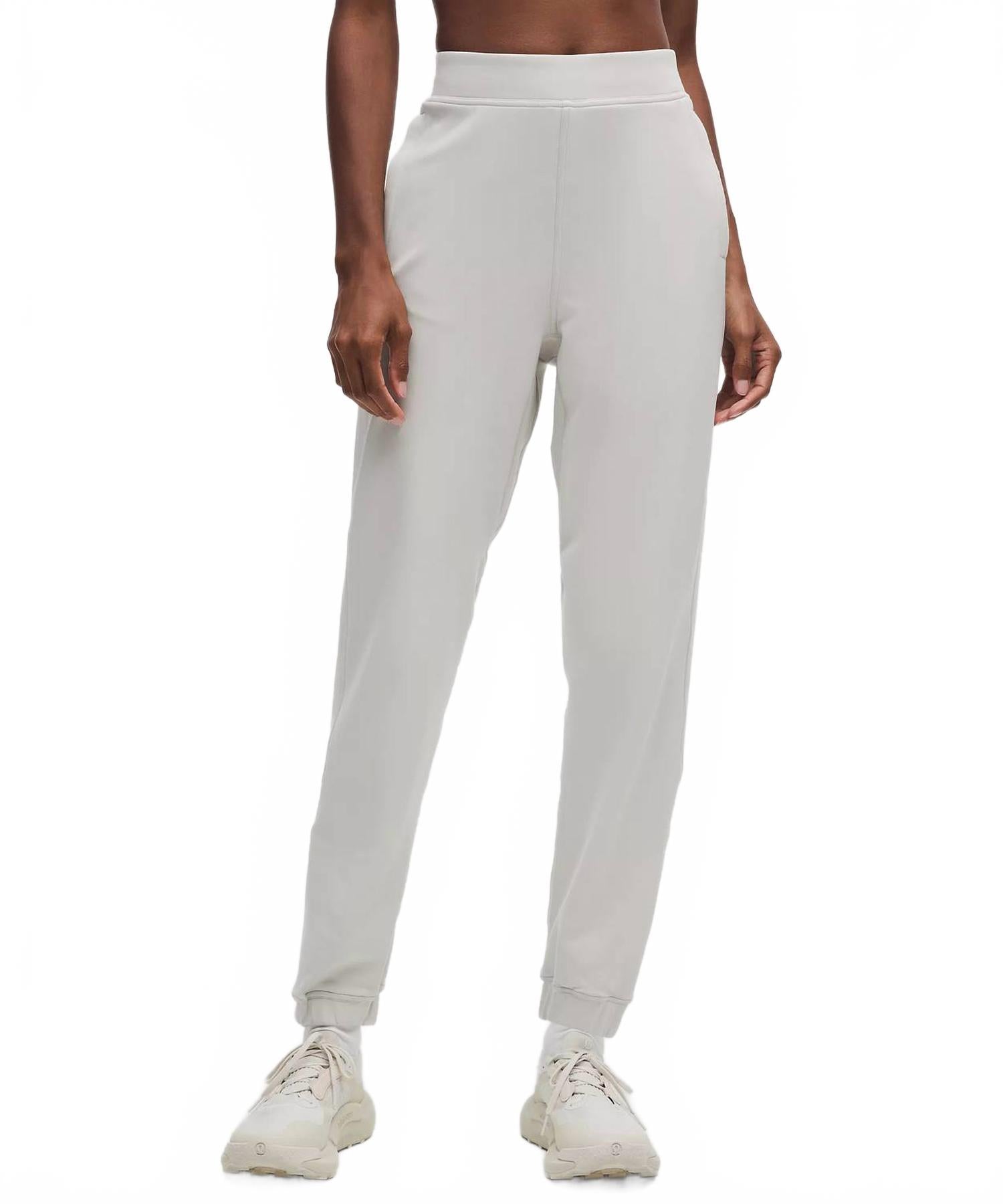 Pantalón deportivo de tiro alto color gris