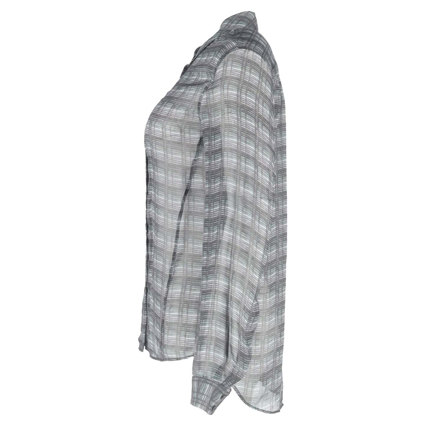 Camisa de seda color gris