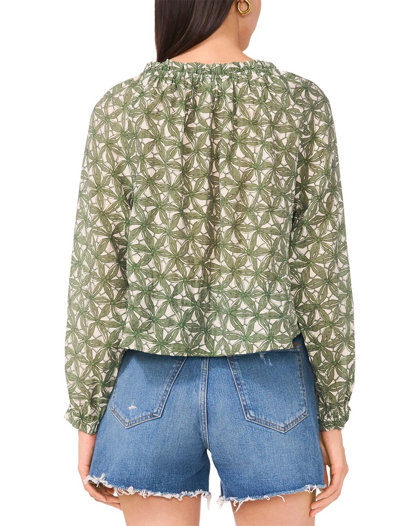 Blusa de manga larga con cuello en V