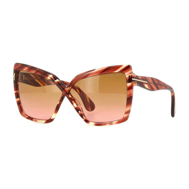 Gafas color café y rojo