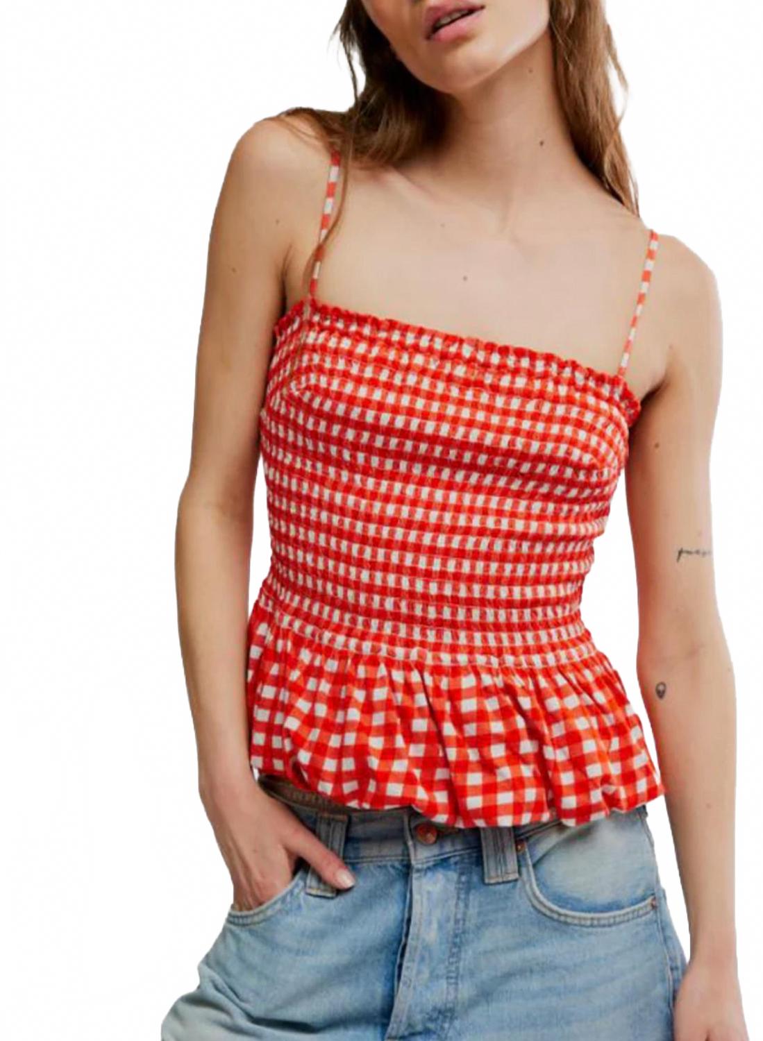 Camiseta sin mangas color rojo