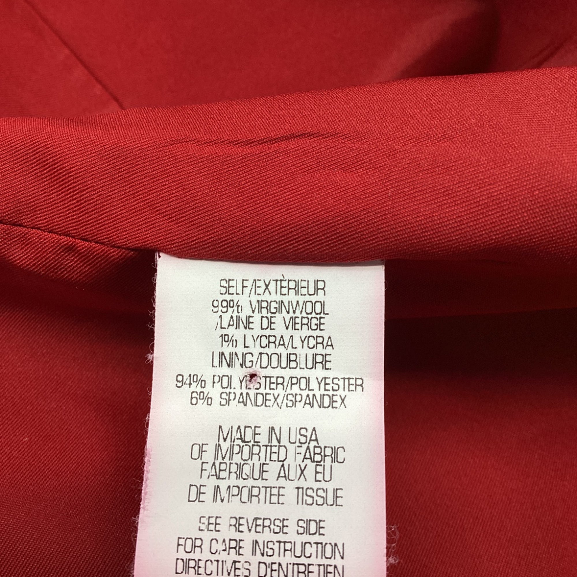 Blazer de lana color rojo